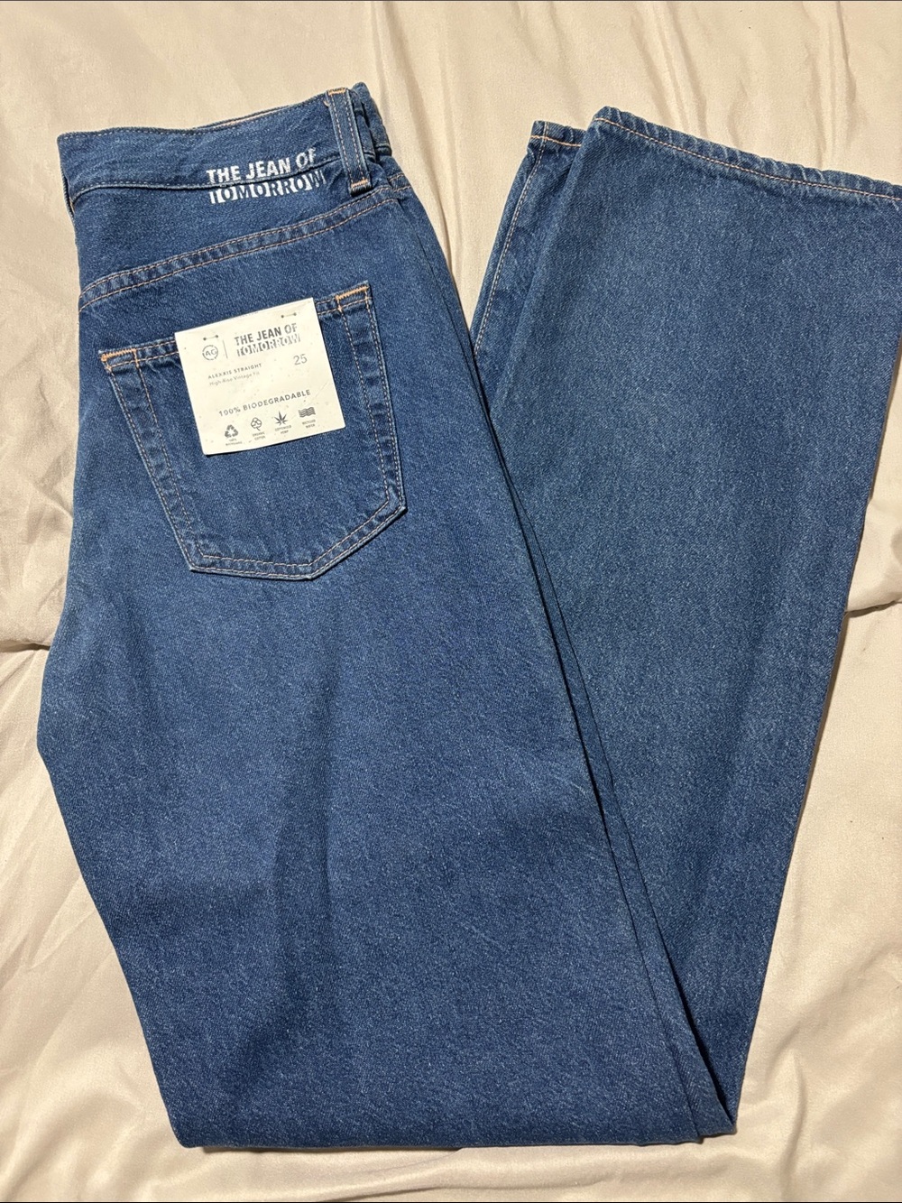 Ag Adriano Goldschmmied Straight-Leg Blue Jeans
